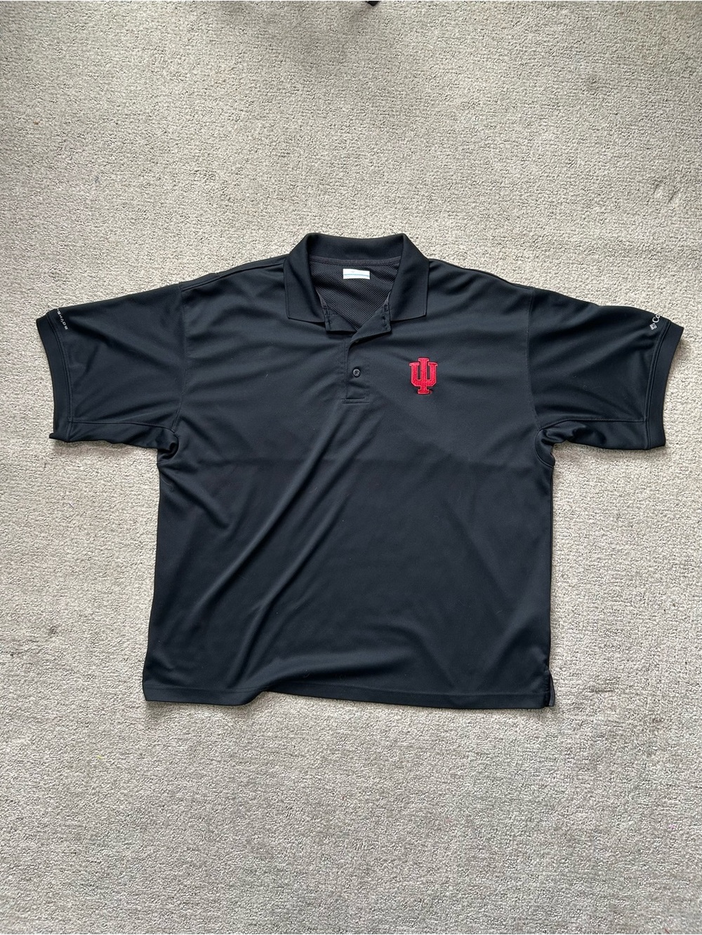 Mens XXL Columbia Performance Fishing Gear Indiana Hoosier University Polo Shirt